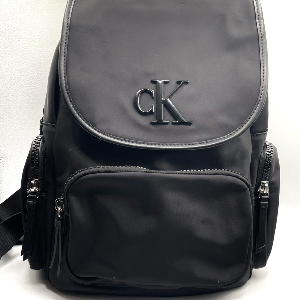 Calvin Klein Black Nylon Backpack -like new (03)